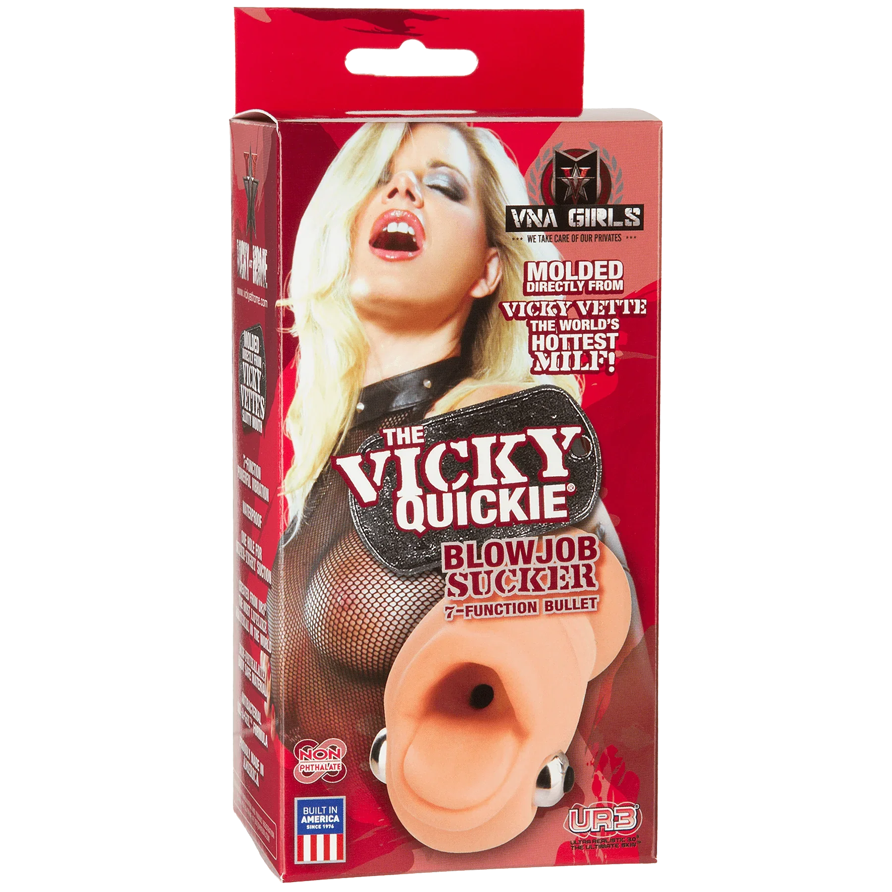 Doc Johnson Vicky Vette The Vicky Quickie Blowjob Sucker Ultraskyn Masturbator with Bullet - Mouth - Buy At Luxury Toy X - Free 3-Day Shipping