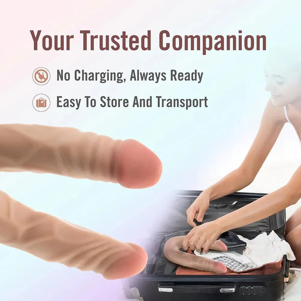 Dr. Skin Plus 14 in. Posable Double Dong - Buy At Luxury Toy X - Free 3-Day Shipping