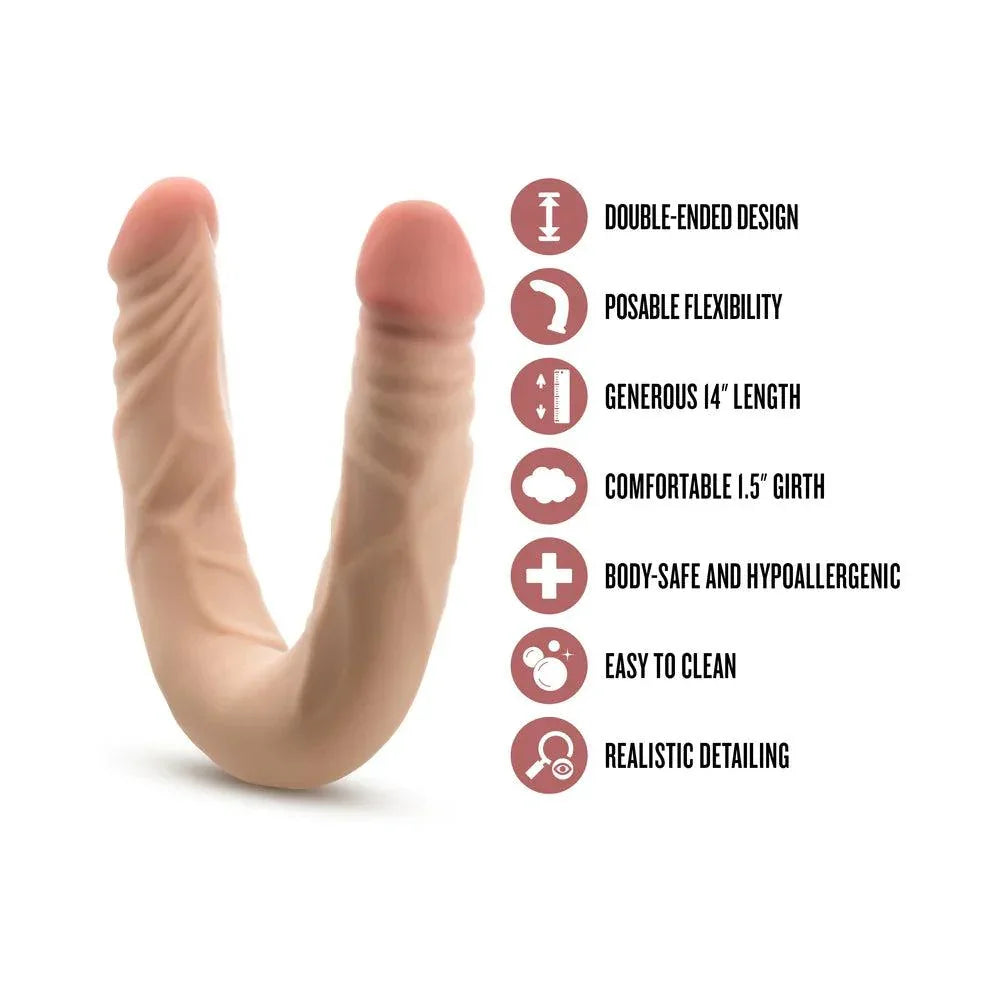 Dr. Skin Plus 14 in. Posable Double Dong - Buy At Luxury Toy X - Free 3-Day Shipping