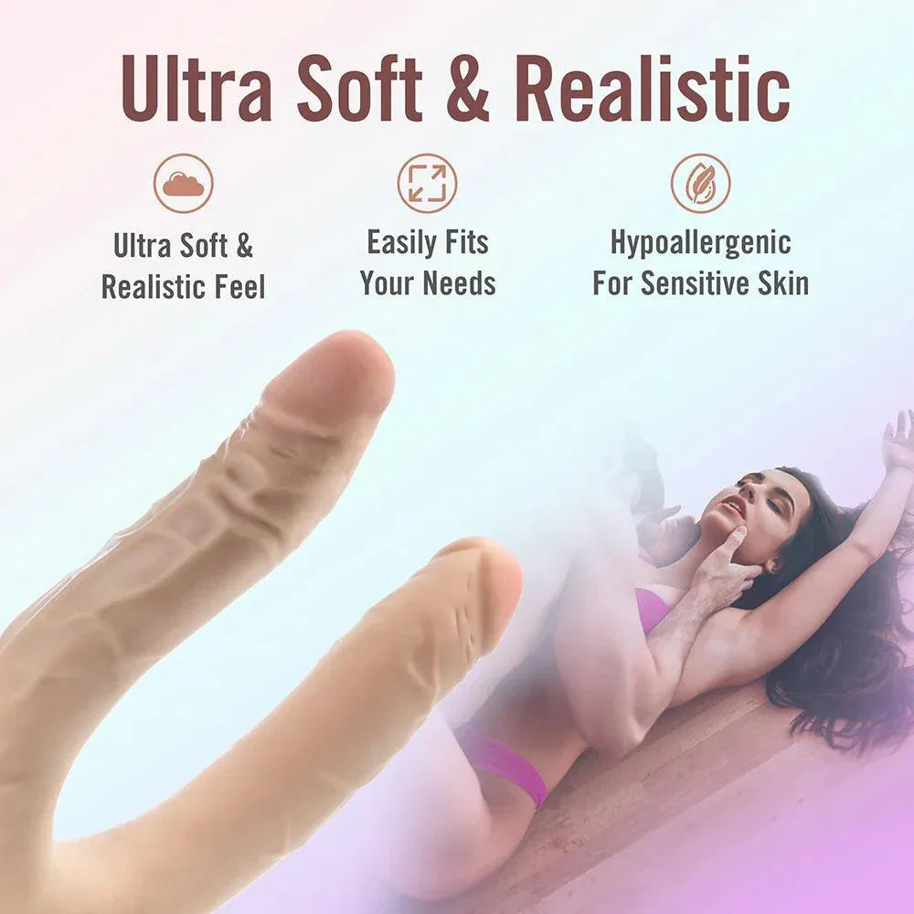 Dr. Skin Plus Posable Double Dong 16.5in - Buy At Luxury Toy X - Free 3-Day Shipping