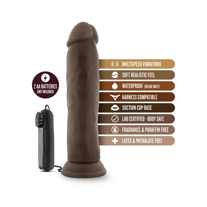 Dr. Skin Silver Collection Dr. Throb Vibrating Dildo with Wired Remote Control – 9.5 Inch - Buy At Luxury Toy X - Free 3-Day Shipping