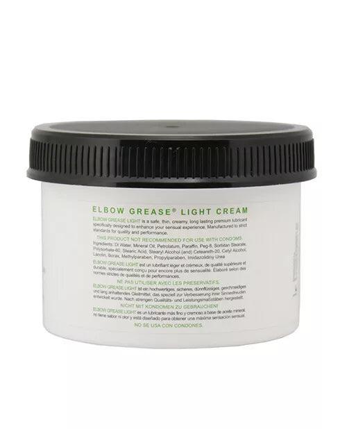 Elbow Grease Oil Cream Lubricant Light 9oz - Buy At Luxury Toy X - Free 3-Day Shipping