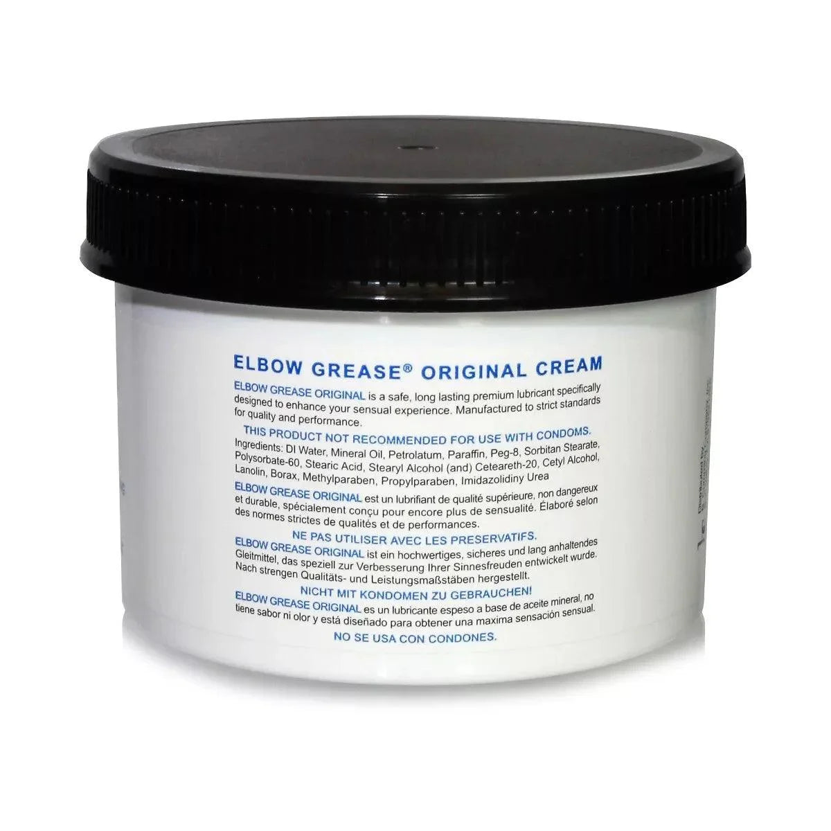 Elbow Grease Original Oil Cream Lubricant 9oz - Buy At Luxury Toy X - Free 3-Day Shipping