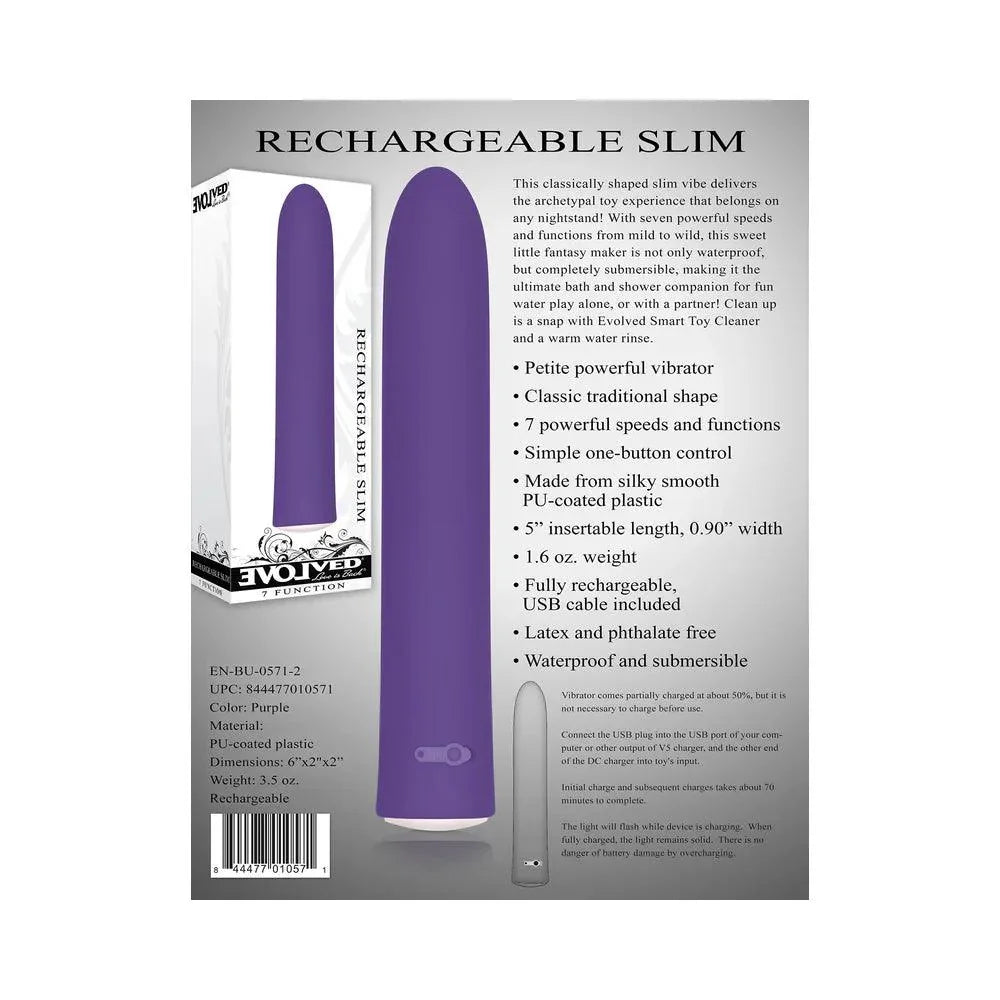 Evolved 7 Function Rechargeable Slim Vibrator - Buy At Luxury Toy X - Free 3-Day Shipping