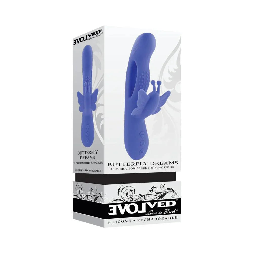Evolved Butterfly Dreams Rechargeable Silicone Dual Stimulating Vibrator - Buy At Luxury Toy X - Free 3-Day Shipping