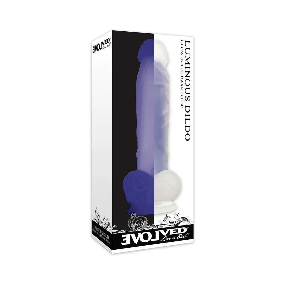 Evolved Luminous Poseable Glow in the Dark 8 in. Dildo With Balls - Buy At Luxury Toy X - Free 3-Day Shipping