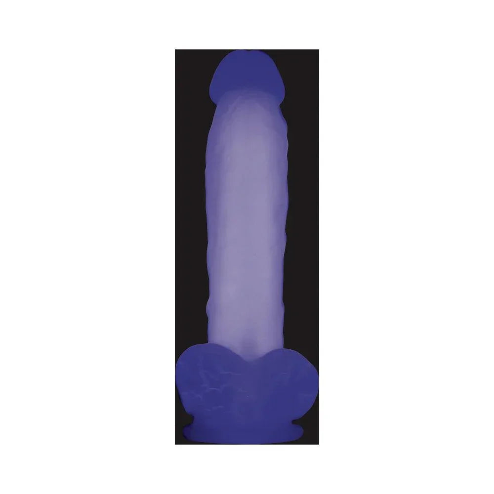Evolved Luminous Poseable Glow in the Dark 8 in. Dildo With Balls - Buy At Luxury Toy X - Free 3-Day Shipping