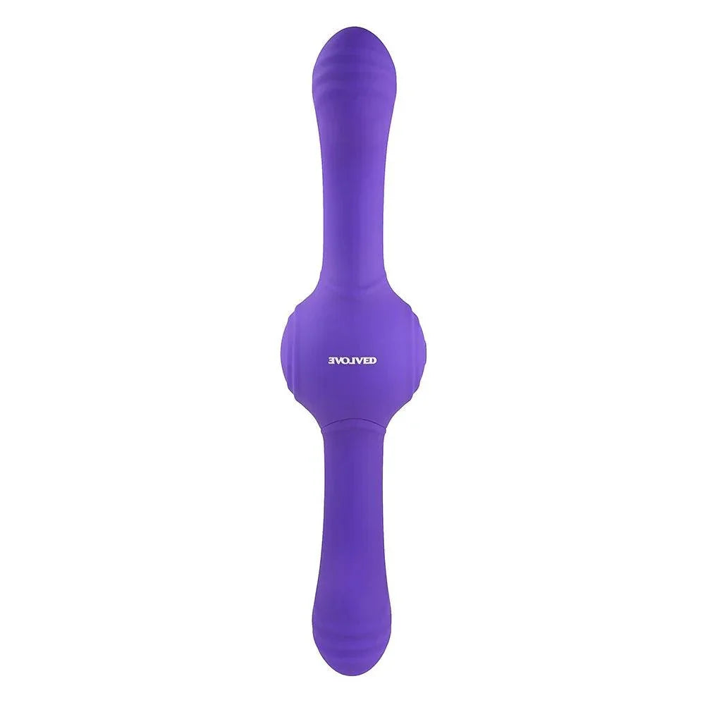 Evolved Our Gyro Vibe Rechargeable Dual Ended Gyrating Silicone Vibrator - Buy At Luxury Toy X - Free 3-Day Shipping