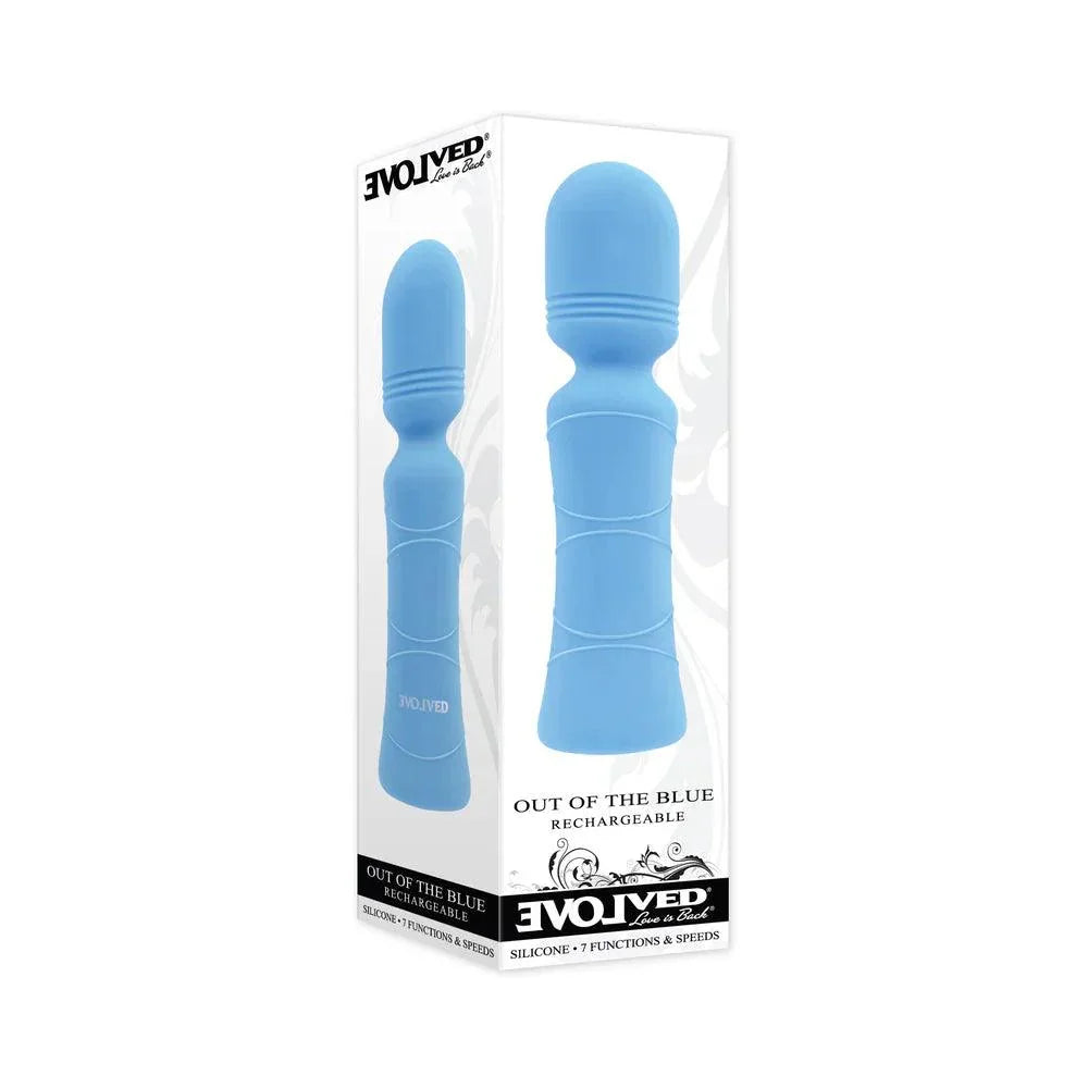 Evolved Out Of The Blue Rechargeable Silicone Wand Vibrator - Buy At Luxury Toy X - Free 3-Day Shipping