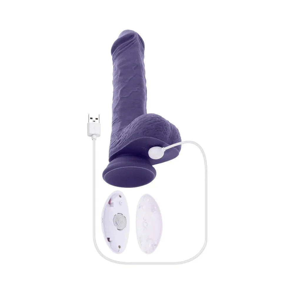 Evolved Pleasure Rider Rechargeable Silicone Thrusting Vibrating Dildo - Buy At Luxury Toy X - Free 3-Day Shipping
