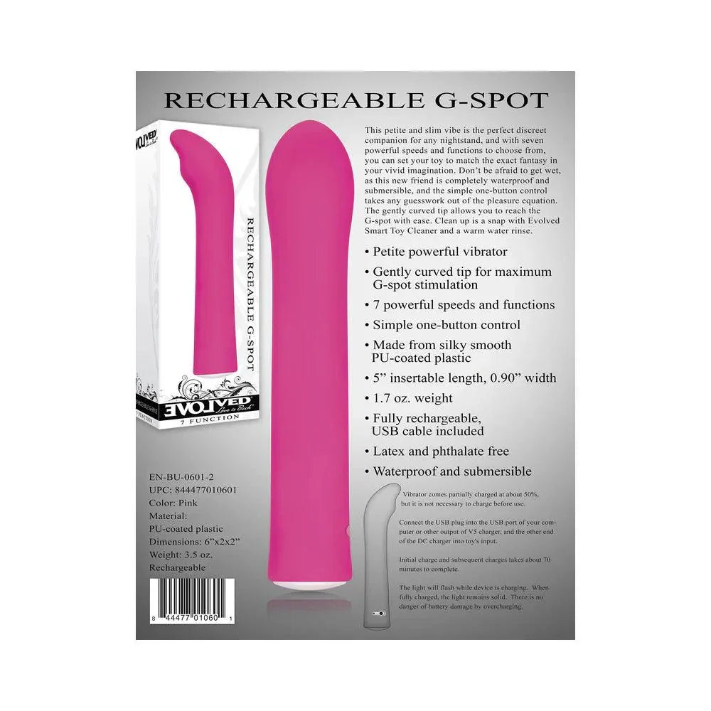 Evolved Rechargeable G-Spot Vibrator - Buy At Luxury Toy X - Free 3-Day Shipping