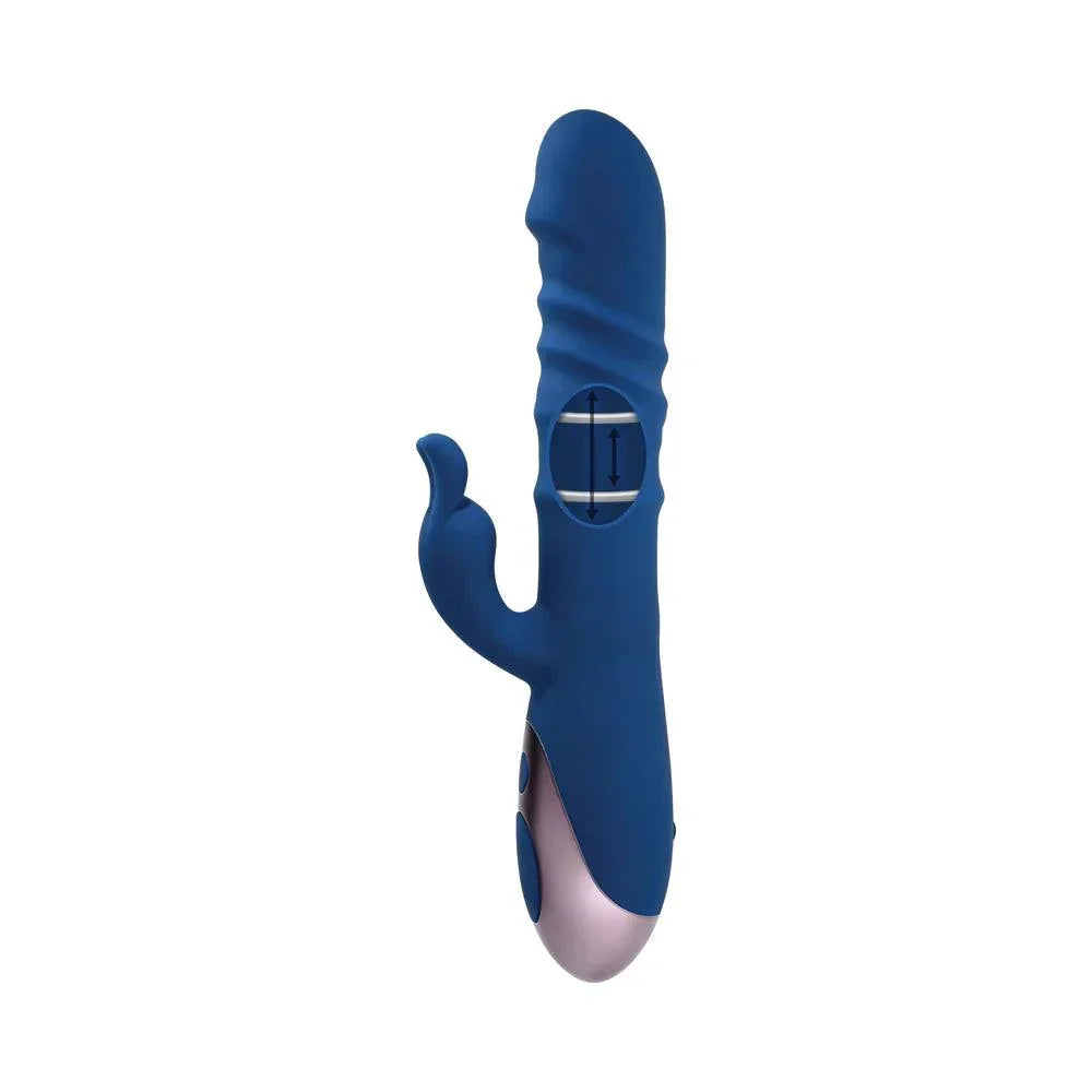 Evolved The Ringer Rechargeable Thrusting Silicone Rabbit Vibrator - Buy At Luxury Toy X - Free 3-Day Shipping