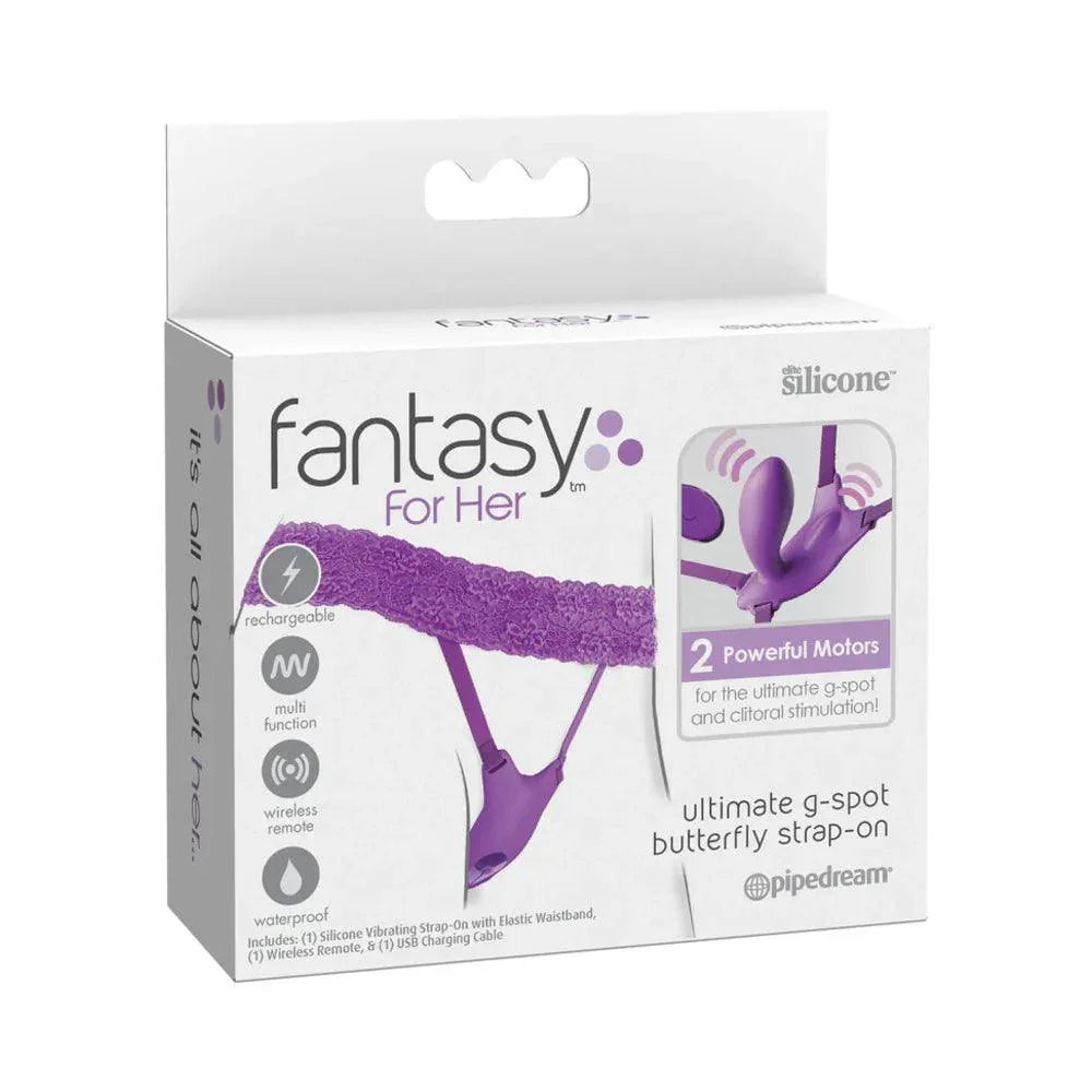 Fantasy For Her Ultimate G-Spot Butterfly Strap-On Rechargeable Silicone with Remote Control - Buy At Luxury Toy X - Free 3-Day Shipping