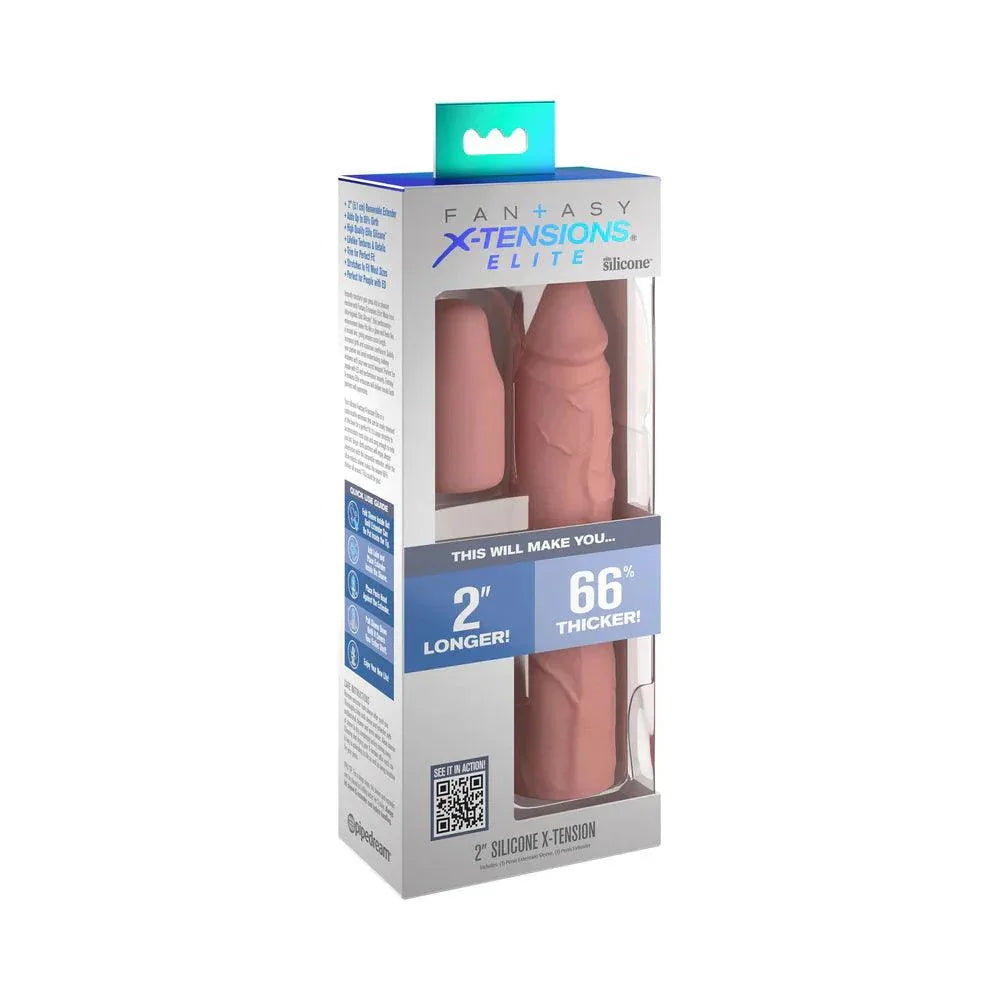Fantasy X-tensions Elite 8 in. Silicone Sleeve with 2 in. Extender - Buy At Luxury Toy X - Free 3-Day Shipping