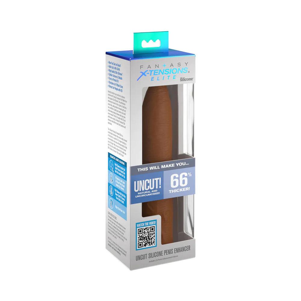 Fantasy X-tensions Elite Uncut 7 in. Open-Ended Silicone Enhancement Sleeve - Buy At Luxury Toy X - Free 3-Day Shipping