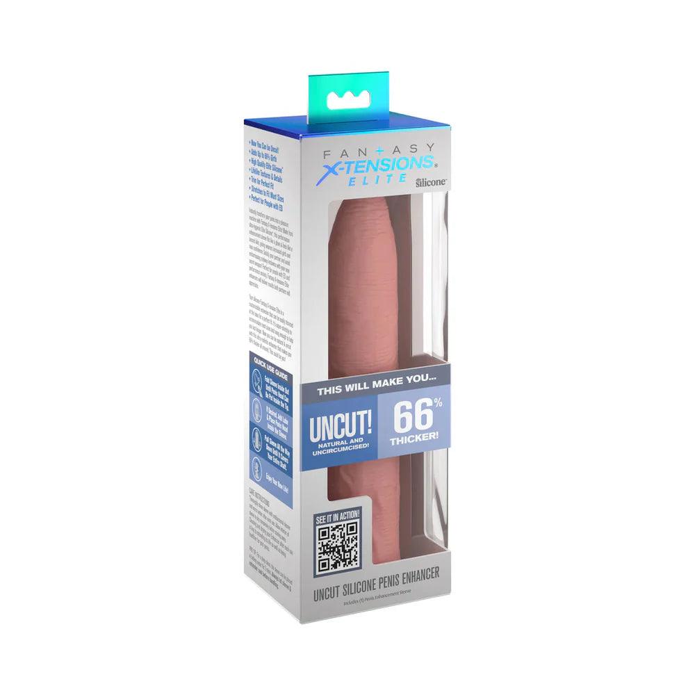 Fantasy X-tensions Elite Uncut 7 in. Open-Ended Silicone Enhancement Sleeve - Buy At Luxury Toy X - Free 3-Day Shipping
