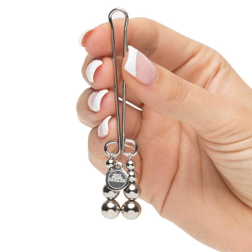 Fifty Shades Darker Just Sensation Beaded Clitoral Clamp - Buy At Luxury Toy X - Free 3-Day Shipping