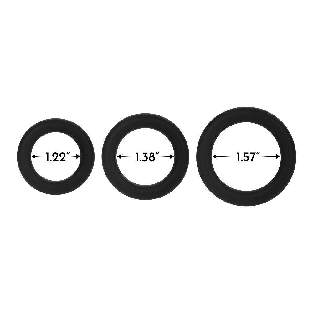 Forto F-61 3-Piece Silicone Cockring Set - Buy At Luxury Toy X - Free 3-Day Shipping