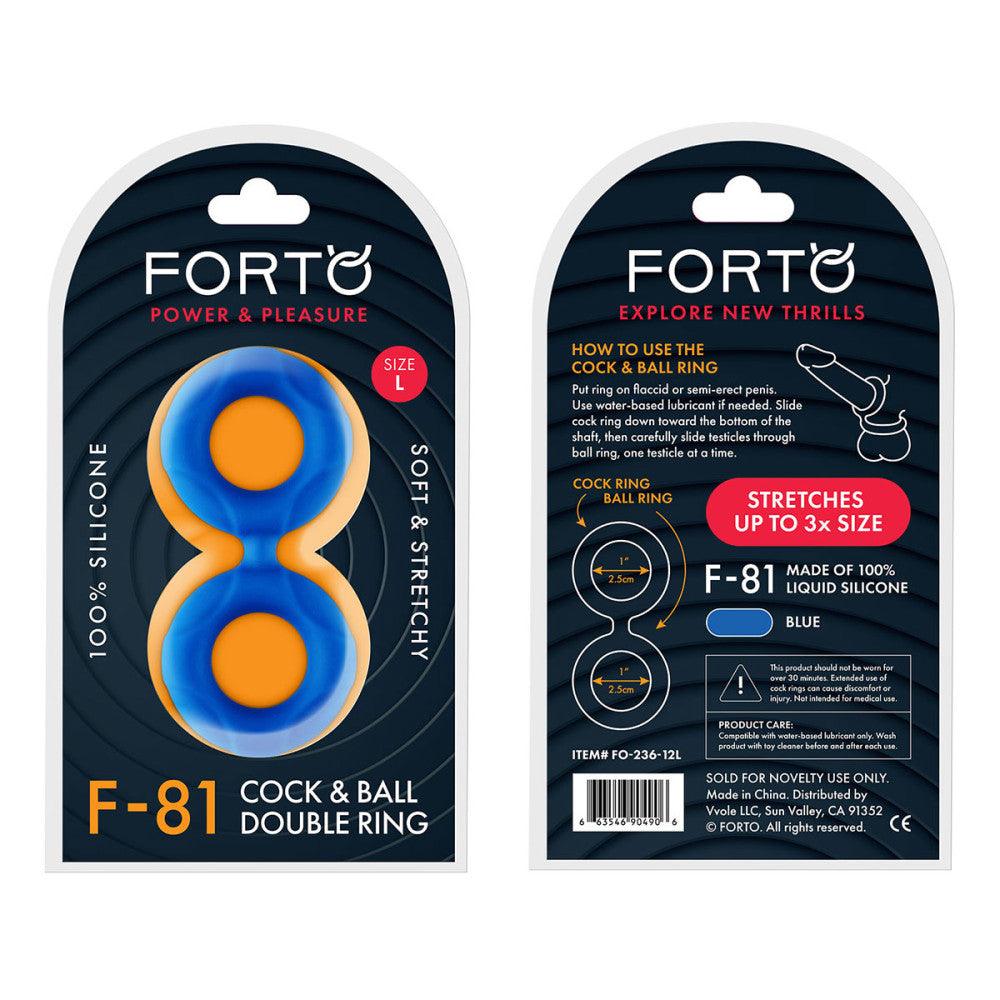 Forto F-81 Liquid Silicone Cock & Ball Double Ring - Buy At Luxury Toy X - Free 3-Day Shipping