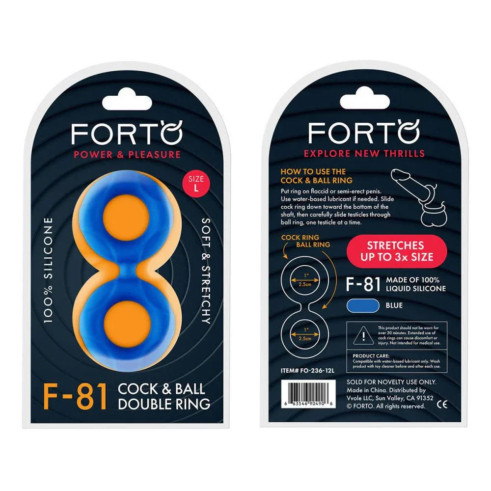 Forto F-81 Liquid Silicone Cock & Ball Double Ring - Buy At Luxury Toy X - Free 3-Day Shipping
