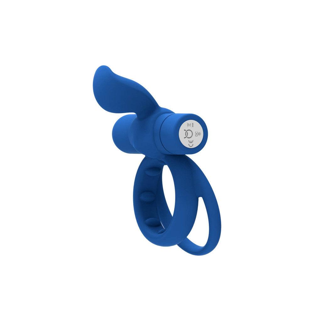 Forto Pointer Rechargeable Silicone Vibrating Dual Cockring with External Stimulator - Buy At Luxury Toy X - Free 3-Day Shipping