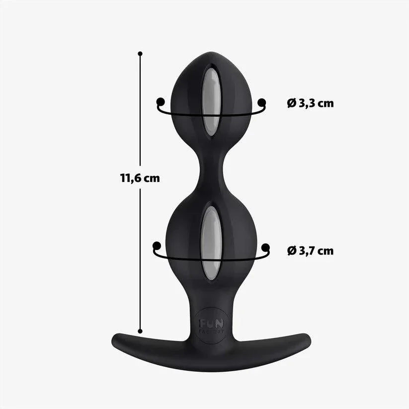 Fun Factory B Ball Duo Silicone Weighted Butt Plug - Buy At Luxury Toy X - Free 3-Day Shipping