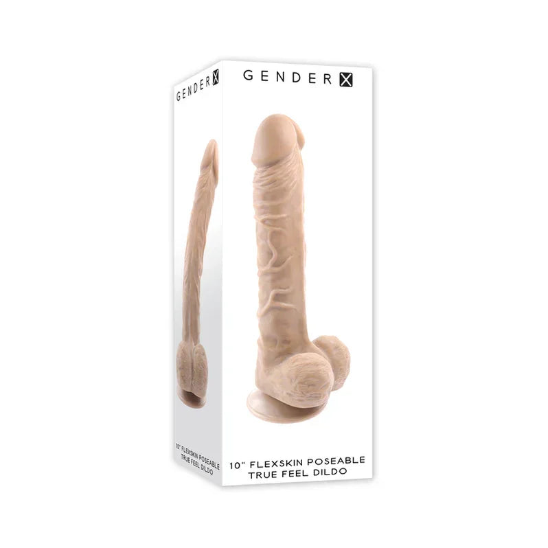 Gender X Flexskin Poseable True Feel Dildo 10in - Buy At Luxury Toy X - Free 3-Day Shipping