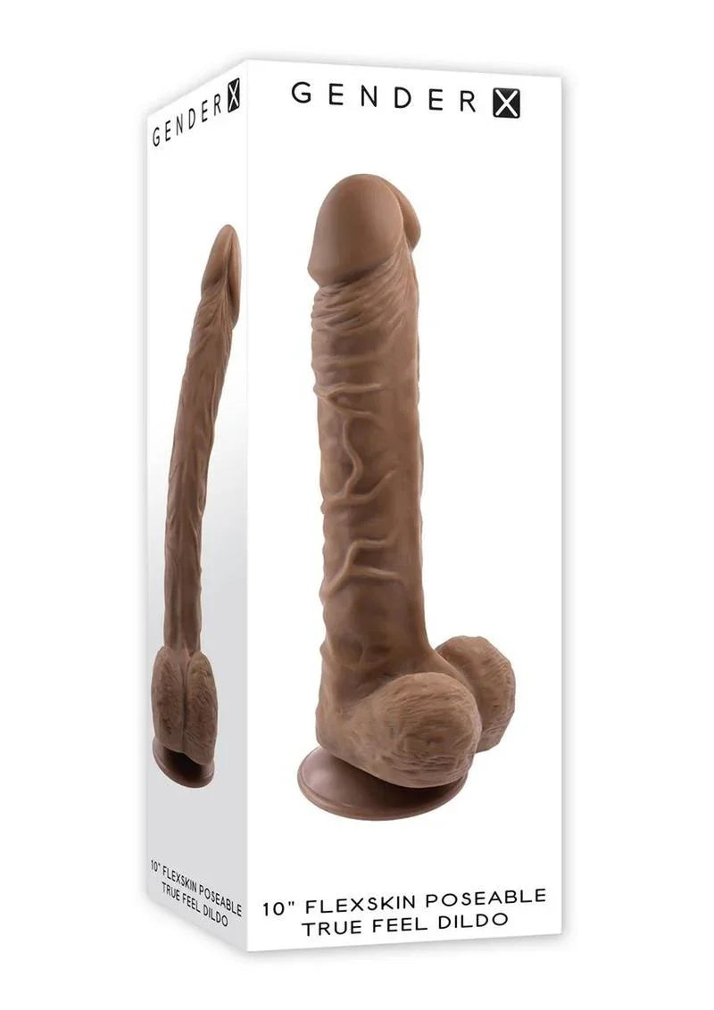 Gender X Flexskin Poseable True Feel Dildo 10in - Buy At Luxury Toy X - Free 3-Day Shipping