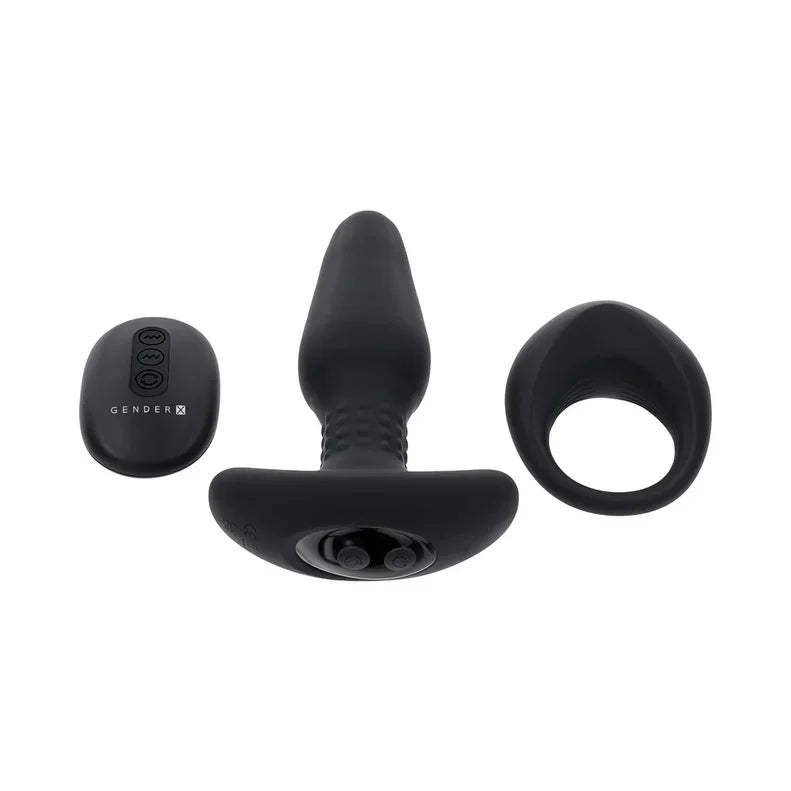 Gender X Teamwork Rechargeable Silicone Anal Plug with Remote Control - Buy At Luxury Toy X - Free 3-Day Shipping