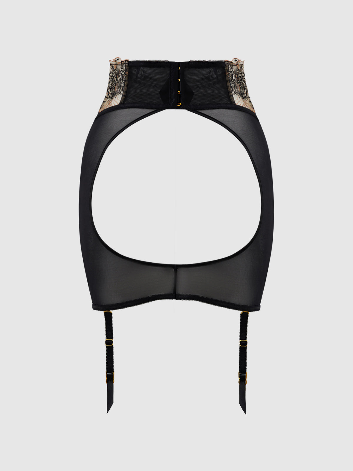 House of Desire Delilah Embroidered Open Back Half Skirt - Multicolor - product view