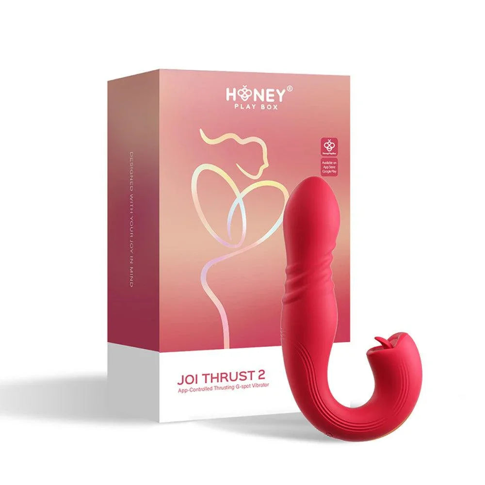 Honey Play Box Joi Thrust 2 App-Controlled Thrusting Vibrator & Clit L Honey Play Box Joi Thrust 2 App-Controlled Thrusting Vibrator & Clit L