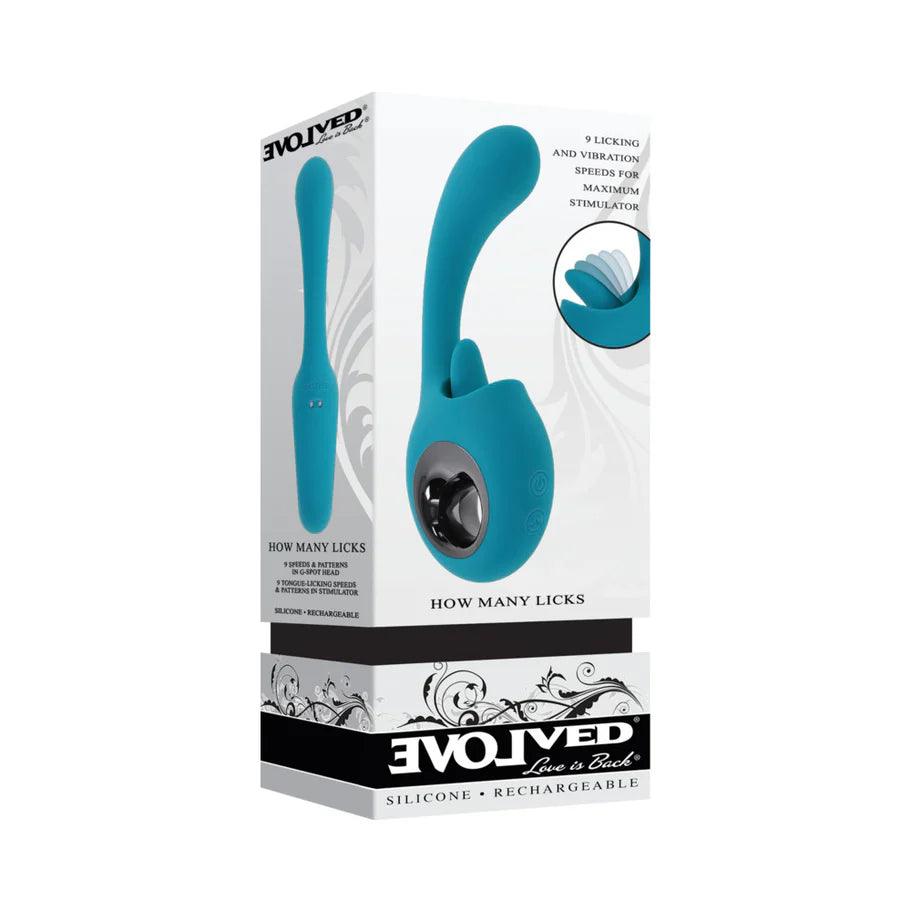 How Many Licks Rechargeable Silicone Vibrator with Clitoral Stimulator - Buy At Luxury Toy X - Free 3-Day Shipping