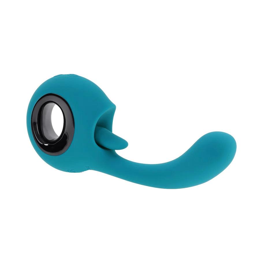 How Many Licks Rechargeable Silicone Vibrator with Clitoral Stimulator - Buy At Luxury Toy X - Free 3-Day Shipping