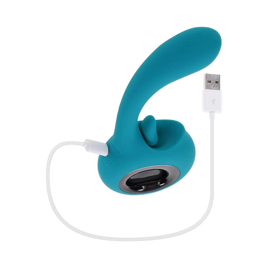How Many Licks Rechargeable Silicone Vibrator with Clitoral Stimulator - Buy At Luxury Toy X - Free 3-Day Shipping