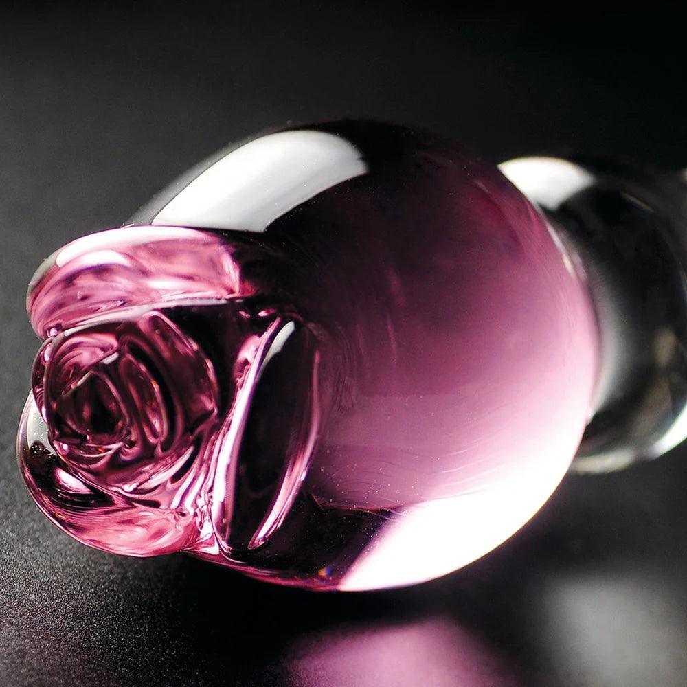 Icicles No. 12 Glass Massager with Rose Head - Buy At Luxury Toy X - Free 3-Day Shipping
