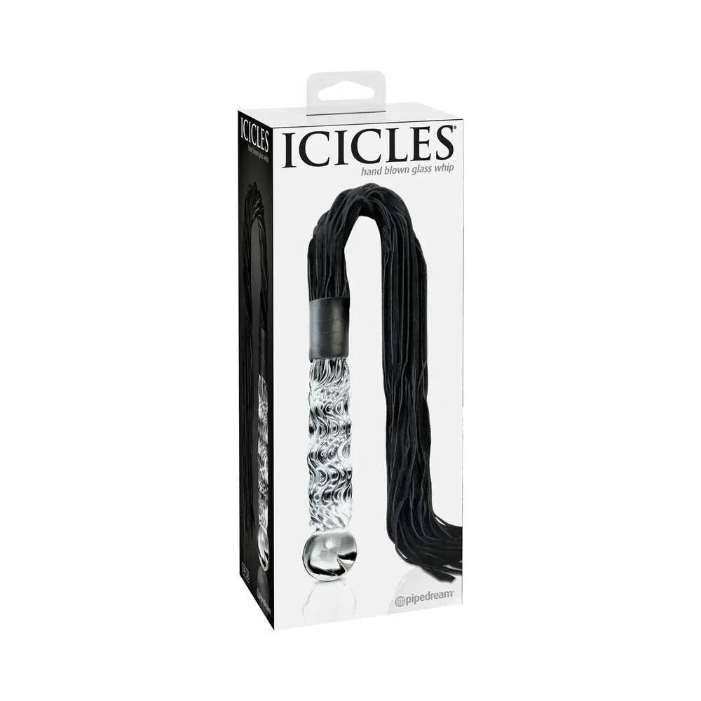 Icicles No. 38 Textured Glass Dildo with Flogger 26.5in - Buy At Luxury Toy X - Free 3-Day Shipping