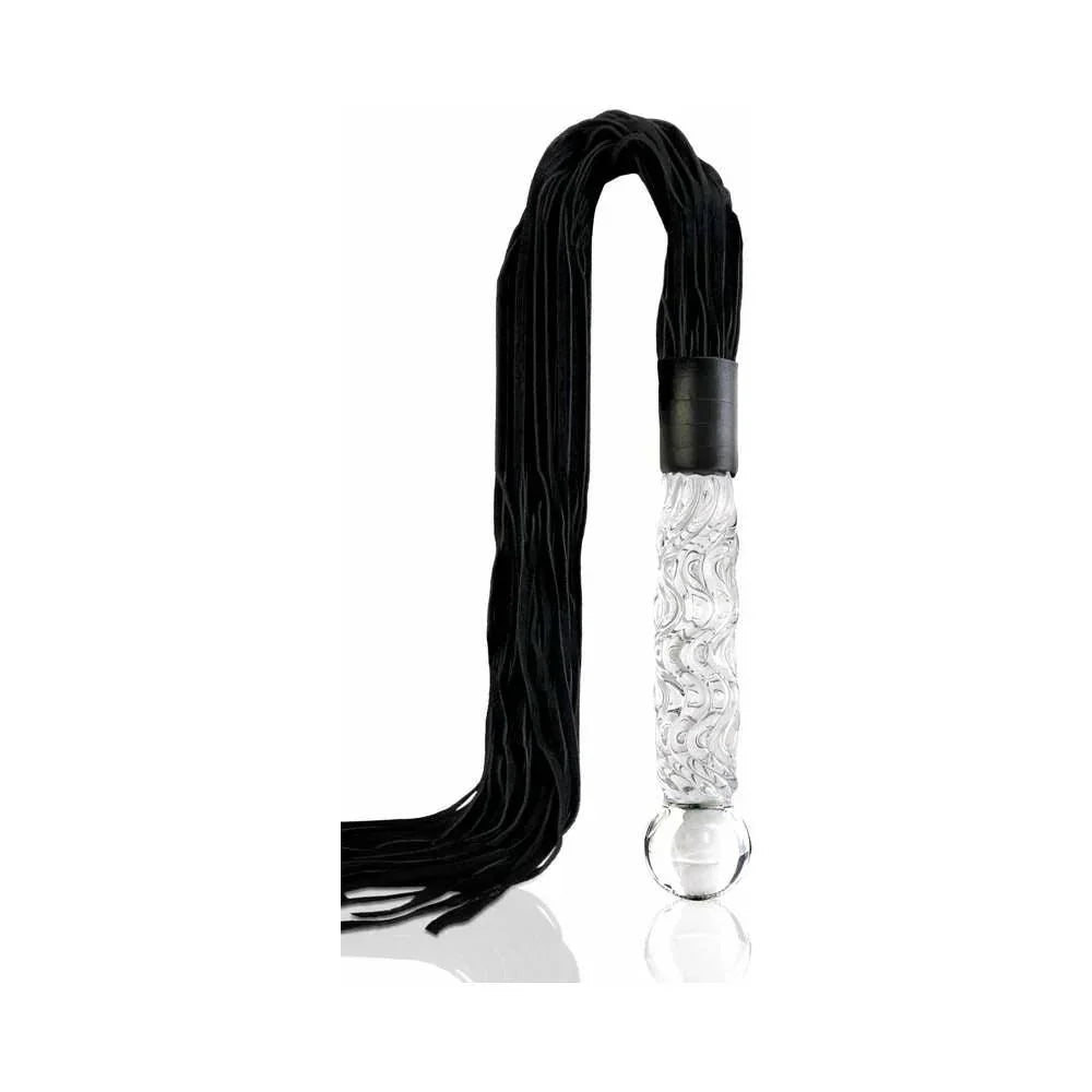 Icicles No. 38 Textured Glass Dildo with Flogger 26.5in - Buy At Luxury Toy X - Free 3-Day Shipping