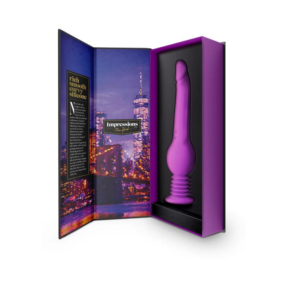 Impressions New York Rechargeable Silicone Gyro-Quake Dildo - Buy At Luxury Toy X - Free 3-Day Shipping