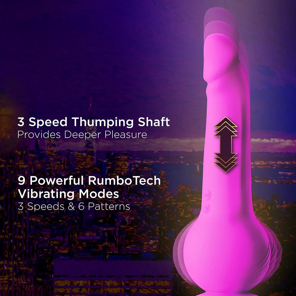 Impressions New York Rechargeable Silicone Gyro-Quake Dildo - Buy At Luxury Toy X - Free 3-Day Shipping