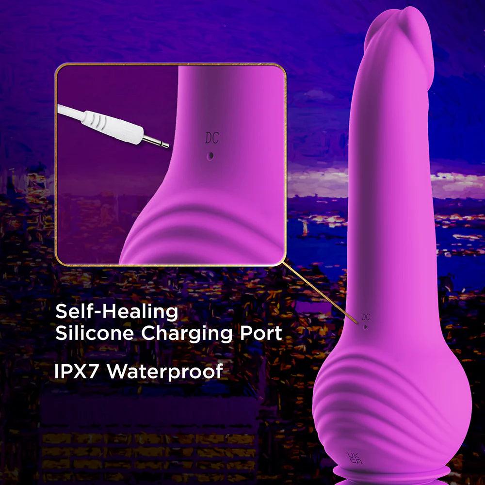 Impressions New York Rechargeable Silicone Gyro-Quake Dildo - Buy At Luxury Toy X - Free 3-Day Shipping