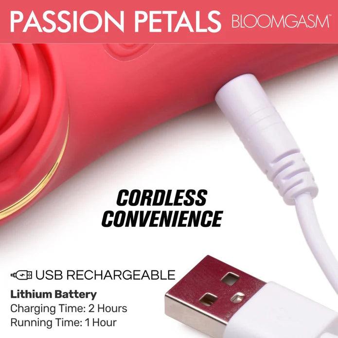 Inmi Bloomgasm Passion Petals 10X Rechargeable Silicone Rose Clitoral Stimulator - Buy At Luxury Toy X - Free 3-Day Shipping