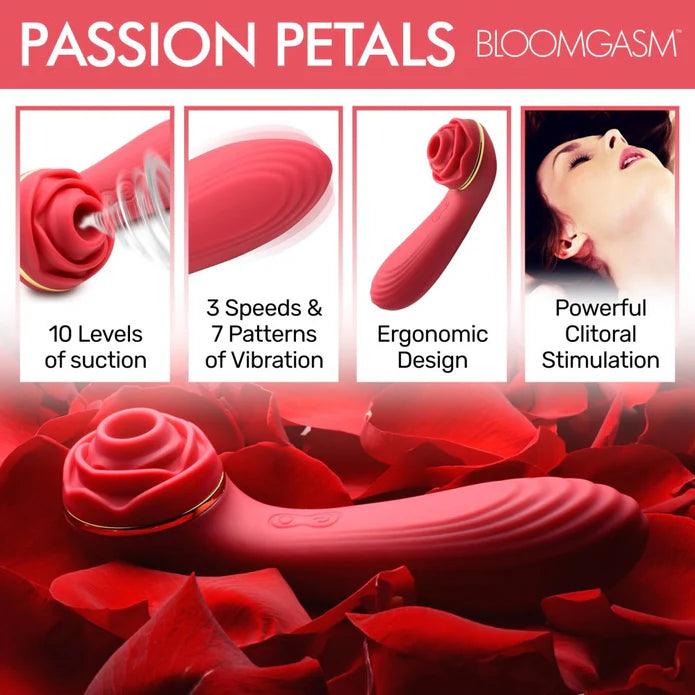 Inmi Bloomgasm Passion Petals 10X Rechargeable Silicone Rose Clitoral Stimulator - Buy At Luxury Toy X - Free 3-Day Shipping