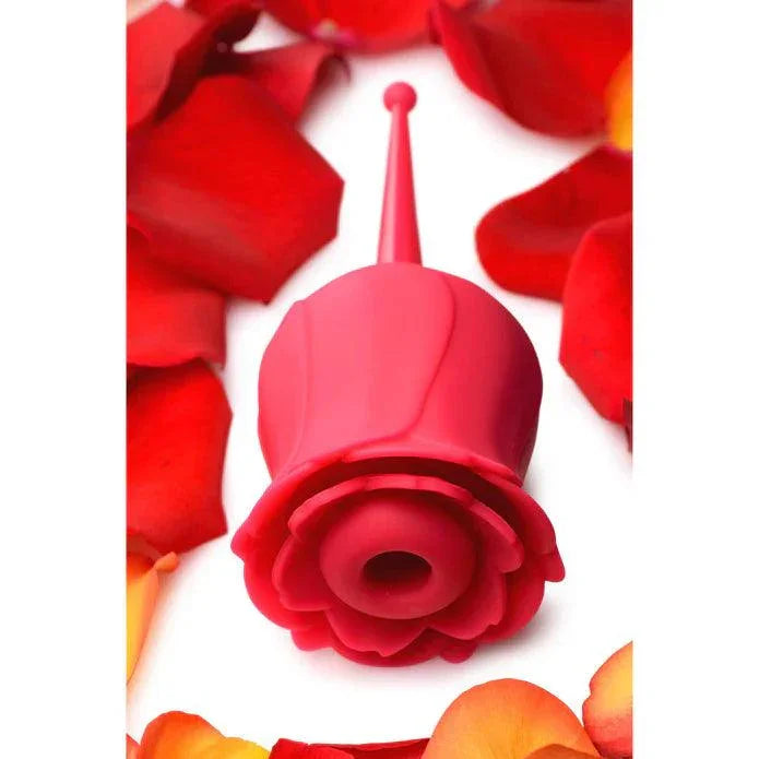 Inmi Bloomgasm Sucking & Vibrating Rose Silicone Rechargeable Clit Stimulator - Buy At Luxury Toy X - Free 3-Day Shipping