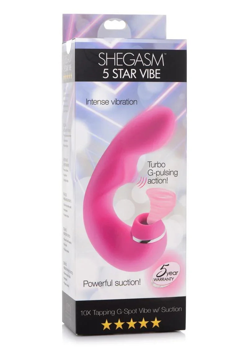 Inmi Shegasm 5 Star Tapping Silicone Rechargeable G-Spot Vibrator with Suction - Buy At Luxury Toy X - Free 3-Day Shipping