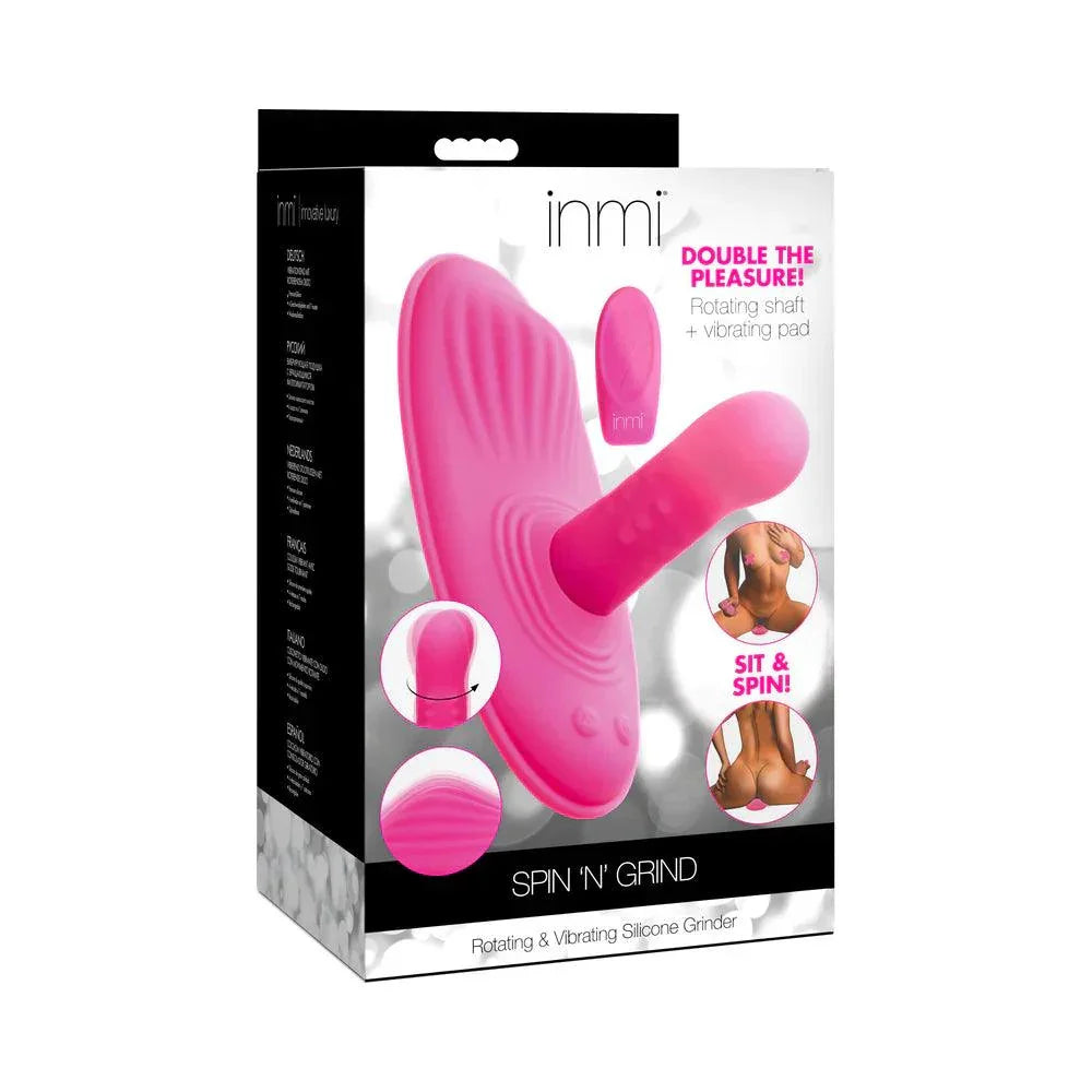 Inmi Spin N Grind Rotating & Vibrating Rechargeable Silicone Grinder Pad with Remote - Buy At Luxury Toy X - Free 3-Day Shipping