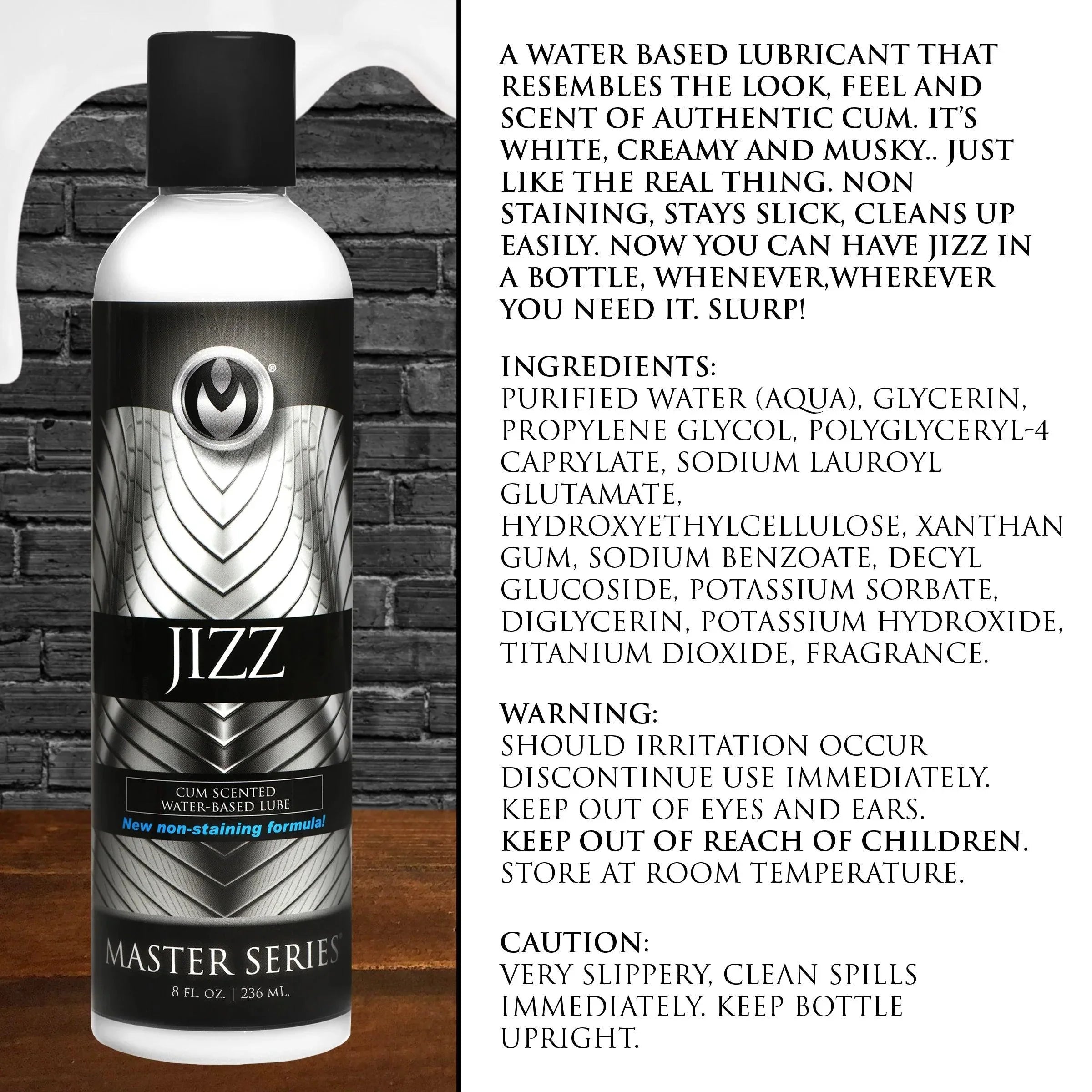 Jizz Water Based Cum Scented Lube - Buy At Luxury Toy X - Free 3-Day Shipping