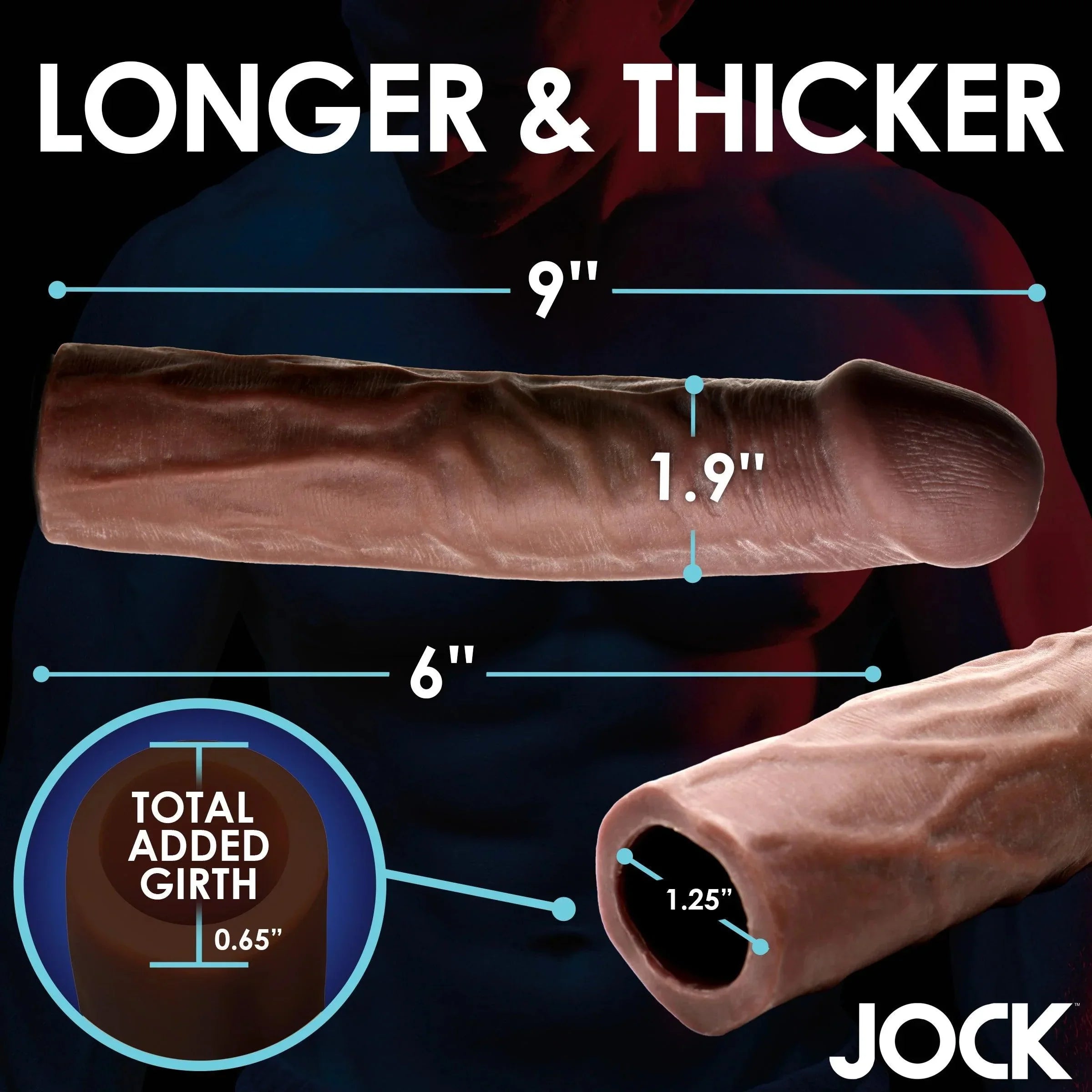 Jock Extra Long Penis Extension Sleeve 3 in. - Buy At Luxury Toy X - Free 3-Day Shipping