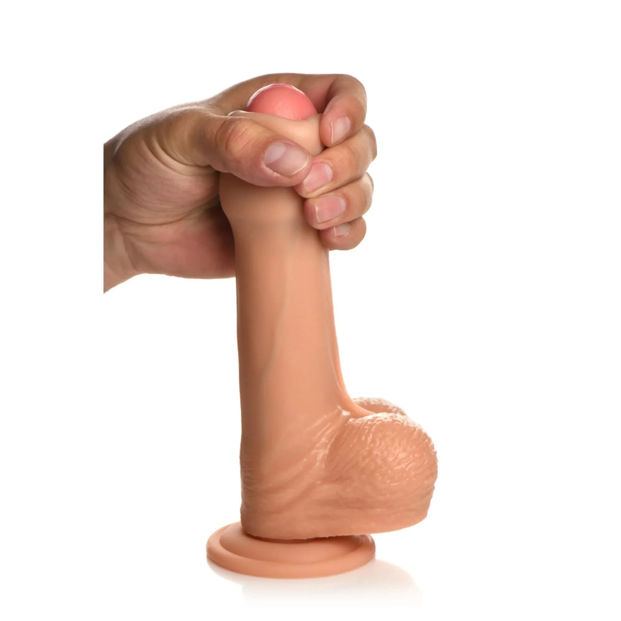 Jock Real Skin Silicone Dildo with Balls 8 in. Light - Buy At Luxury Toy X - Free 3-Day Shipping