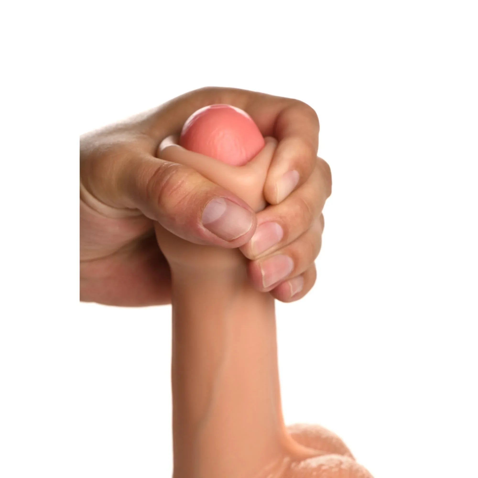Jock Real Skin Silicone Dildo with Balls 8 in. Light - Buy At Luxury Toy X - Free 3-Day Shipping