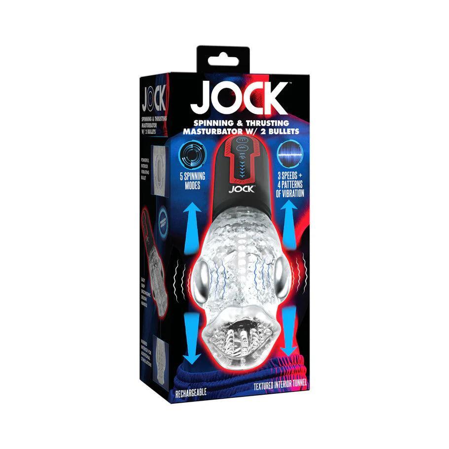 JOCK Spinning & Thrusting Masturbator with Dual Vibration - Buy At Luxury Toy X - Free 3-Day Shipping